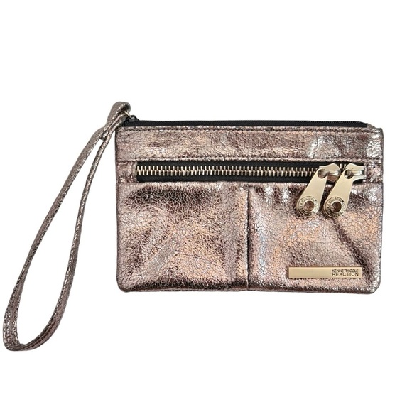 Kenneth Cole Reaction Rose Gold Metallic Wristlet - Picture 2 of 9